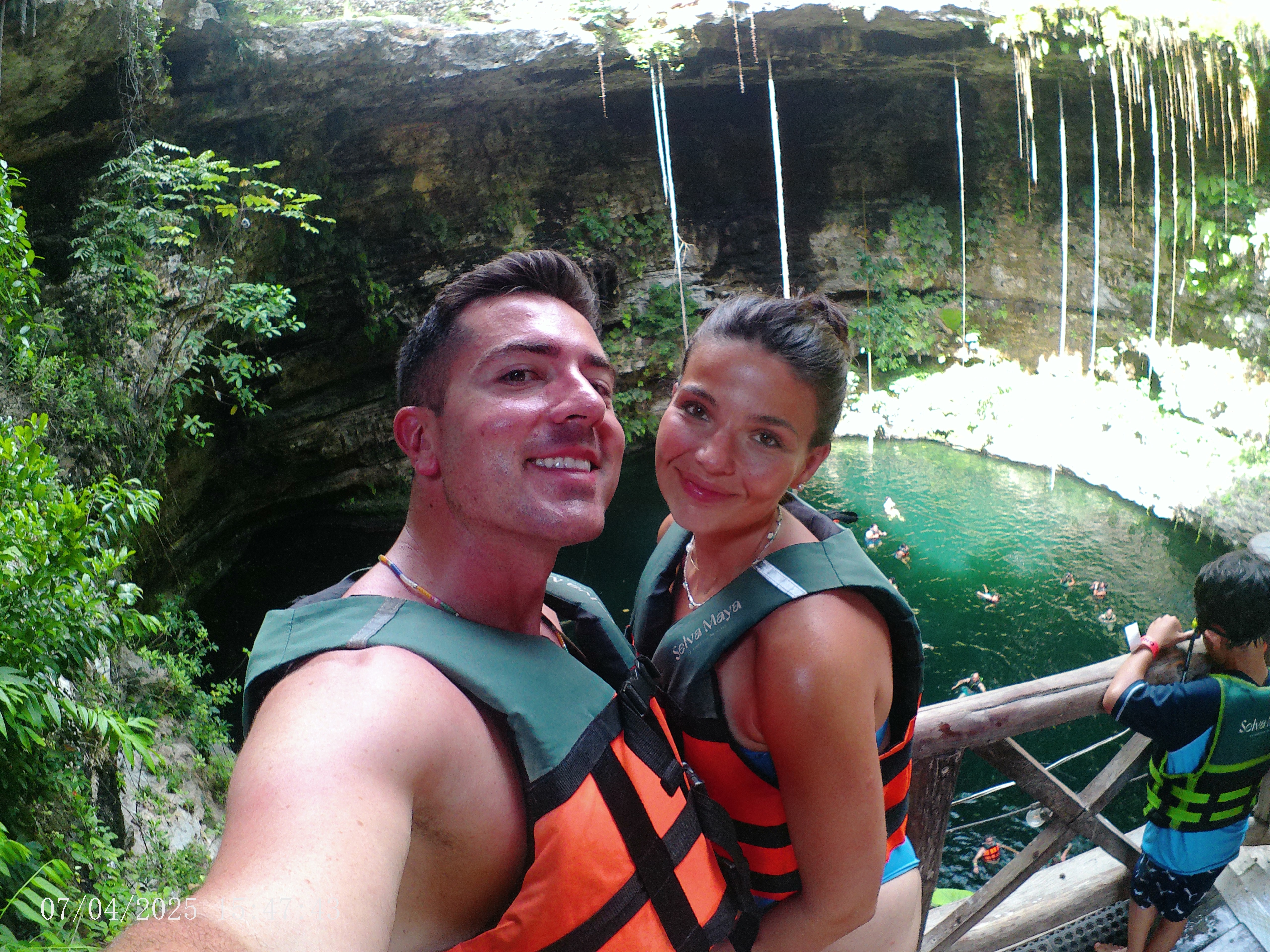 Nosotros en una aventura de agua