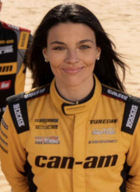 Cara integrada en traje de Can-Am